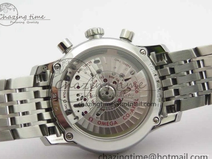 0409 HighQuality De Ville Chronograph SS OMF 1:1 Best Edition White Dial On SS Bracelet A 8151
